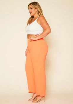 Plus Size High Waist Palazzo Pants -FemiLook Sales Store 2020610 002 3