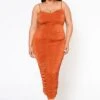 Plus Size Ruched Bodycon Cami Maxi Dress -FemiLook Sales Store 2020650 002 0