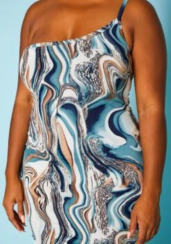 Plus Size Marble Print Asymmetric Cami Dress -FemiLook Sales Store 2020941 001 4