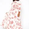 Plus Size Antique Floral Print Crop Top & Maxi Skirt Set -FemiLook Sales Store 2020990 001 2