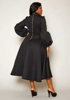 Plus Size Out Of The Ordinary Fit & Flare Dress -FemiLook Sales Store 2021156 004 5