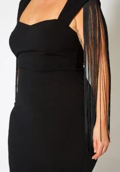 Plus Size Fringe Sleeve Midi Dress -FemiLook Sales Store 2021346 001 5