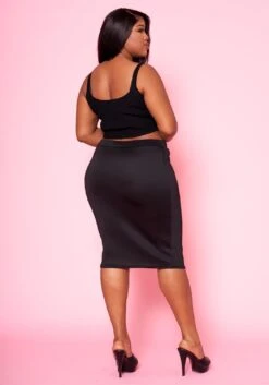 Plus Size High Waist Pencil Skirt -FemiLook Sales Store 2022466 001 3