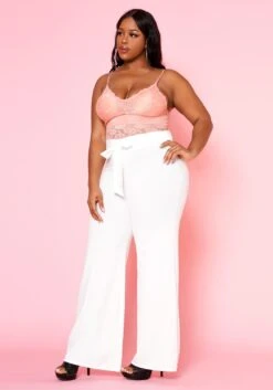 Plus Size High Waist Straight Leg Pants -FemiLook Sales Store 2022470 003 4