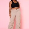 Plus Size Cargo Hem Straight Leg Pants -FemiLook Sales Store 2022496 002 0