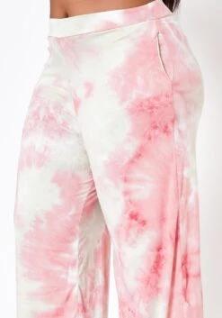 Plus Size Tie Dye Crop Top & High Waist Pants -FemiLook Sales Store 2022513 001 5