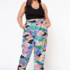 Plus Size Abstract Pattern Ankle Cuffed Pants -FemiLook Sales Store 2022538 001 0