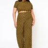 Plus Size Lavish CC Print Crop Top & Dress Pants Set -FemiLook Sales Store 2022573 001 1