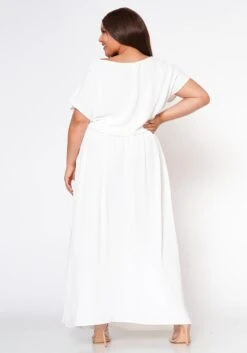 Plus Size Sincere Crop Blouse & Flare Maxi Skirt Set -FemiLook Sales Store 2022594 001 4