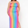 Plus Size Colorful Aura Cowl Neck Maxi Dress -FemiLook Sales Store 2022596 001 1
