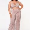Plus Size Pleated Twist Hem Cami Top & Flare Pants Set -FemiLook Sales Store 2022635 002 1