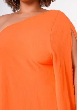 Plus Size One Shoulder Maxi Flare Dress -FemiLook Sales Store 2022644 002 5