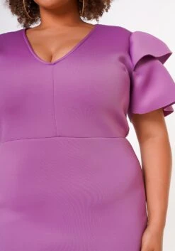 Plus Size Shoulder Flare Maxi Dress -FemiLook Sales Store 2022653 004 0