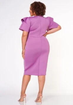 Plus Size Shoulder Flare Maxi Dress -FemiLook Sales Store 2022653 004 4