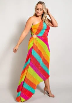 Plus Size Asymmetric One Shoulder Dress -FemiLook Sales Store 2022664 001 1