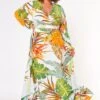 Plus Size Summer Leaf Two Piece Set -FemiLook Sales Store 2022666 001 1