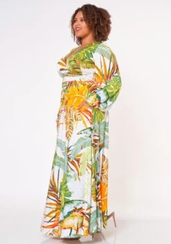 Plus Size Summer Leaf Two Piece Set -FemiLook Sales Store 2022666 001 3